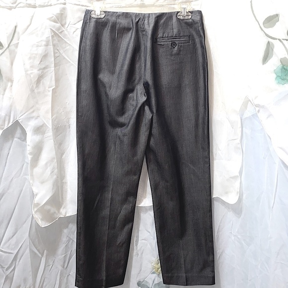 ANN TAYLOR ANKLE GREY SILK/COTTON PANTS SZ 4 - Picture 3 of 12